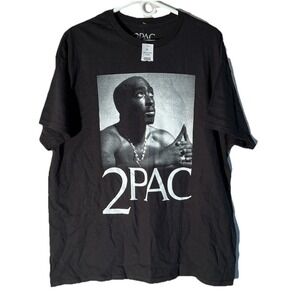 Tupac Bling 2Pac 2024 Amaru Ent Black TShirt Size XL Short Sleeve 100% Cotton